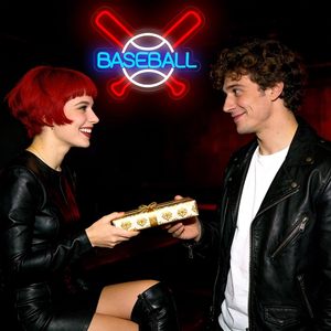 Baseball Letreros Neon LED indoor hanging ambient light shop <b>sign</b> wall decoration light entrance indicator light luminous <b>sign</b> - Product Image 5