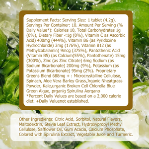Factory Direct Lemon Lime Naturai Flavor Effervescent <b>Tablets</b> With Vitamin B12 Promotes Sharper Focus Enhances Immunity - Product Image 2