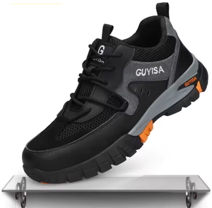 Chaussures de travail pour hommes, chaussures de protection pour chantier, chaussures de protection anti-perforation, embout en acier indestructible - Product Image 1