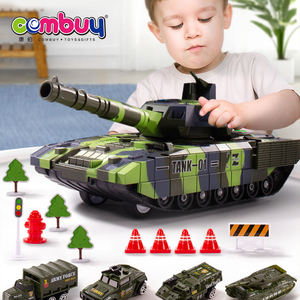 <span class=keywords><strong>Camion</strong></span> di stoccaggio dell'automobile del <span class=keywords><strong>giocattolo</strong></span> del carro armato militare di attrito con 4 automobili diecast - Product Image 6