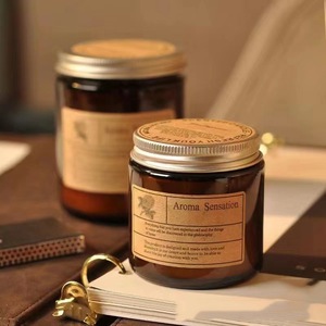 Recipientes de Vidrio de Borosilicato Resistentes al Calor y Ecológicos, Color Personalizado, Frascos para Velas Marrones de 100 ml, Tapa Metálica de Rosca, para Cosméticos - Product Image 2