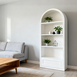 Tùy chỉnh cổ điển rắn gỗ mỹ ánh sáng sang trọng cong tủ trưng bày trẻ em hiện đại của Tủ sách cho phòng khách - Product Image 1