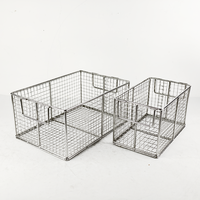 Panier en fil métallique tissé en acier inoxydable 304/316 personnalisé avec poignée flexible - Organisateur de rangement multifonctionnel pour la cuisine et l'industrie