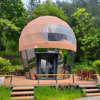 2025 nouveau Design tente de dôme géodésique à deux niveaux ballon à Air tente de Glamping étanche maison de Camping de luxe pour les tentes de salons commerciaux