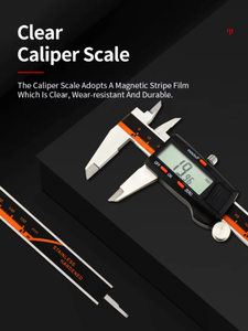 Điện tử kỹ thuật số Vernier micromet Caliper công cụ đo lường thép không gỉ Màn hình LCD 0-6 inch/150mm 0-200 0-300 - Product Image 4