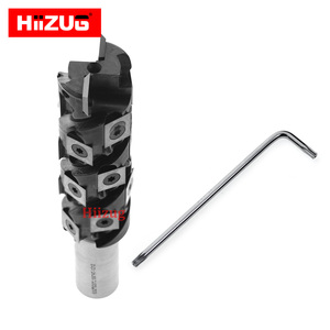 Hiizug CNC Spiral Flush Trim Router Bit 20mm Shank End Mill avec Inserts en carbure remplaçables pour le nettoyage du fond <span class=keywords><strong>de</strong></span> la coupe du bois - Product Image 3