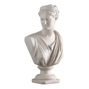 Factory Supplier Natural White Marble Bust Sculpture Classic Outdoor Stone Marble Garden Sculpture