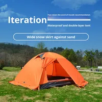 Tente de camping professionnelle à double couche pour trois saisons, imperméable et coupe-vent, avec poteaux en aluminium, pour la randonnée, l'alpinisme et la neige