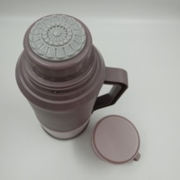 Thermos portable personnalisé de 1,0 L en plastique avec doublure en verre pour la maison – Bouteille isotherme pour eau chaude