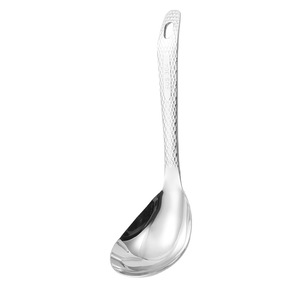 Cuillère à œuf de dinde épaissie en acier inoxydable 304, cuillère à soupe, passoire à poivre, ensemble de service, texture martelée, pour la soupe domestique - Product Image 5