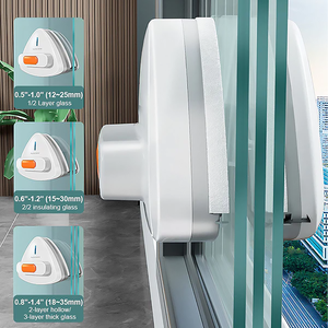 Joybos 5-25mm réglable magnétique <span class=keywords><strong>Double</strong></span> face nettoyeur de vitres <span class=keywords><strong>Double</strong></span> <span class=keywords><strong>vitrage</strong></span> meilleur ensemble sûr avec lame microfibre <span class=keywords><strong>raclette</strong></span> outil - Product Image 4