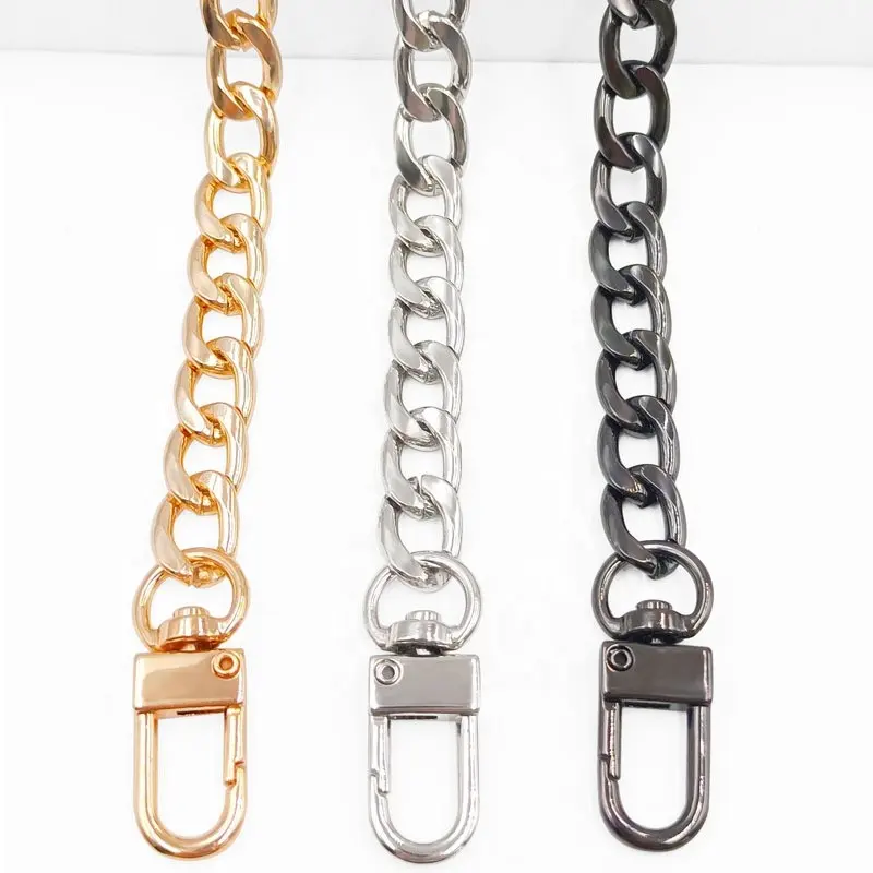 Aço Bag Cadeia DIY Metal Destacável Substituição Ombro Crossbody Bag Strap para Handbag Bag Handle Heavy Strong Metal Chain