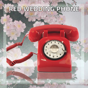 Teléfono Antiguo Rojo Vintage, Libro de Visitas para Bodas y Grabadora de Voz Digital para Despedidas de Soltera y Reuniones Familiares - Product Image 2