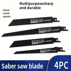ใบเลื่อยลูกสูบเคซิได 150 มม- 6-18 ทีพีไอสำหรับตัดไม้และโลหะ ชุด 4 ชิ้น - Product Image 5