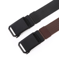 Cinturón Táctico de Nailon Resistente para Hombre, Cinturón de Tela para Exteriores, Muestra Gratuita Personalizada, 3/8 cm, Negro y Verde