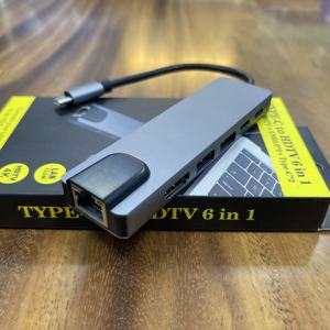 Hub <span class=keywords><strong>USB</strong></span> Type C 6 en 1 <span class=keywords><strong>Adaptateur</strong></span> multiport avec <span class=keywords><strong>HDMI</strong></span> LAN <span class=keywords><strong>USB</strong></span> 3.0 PD - Product Image 5