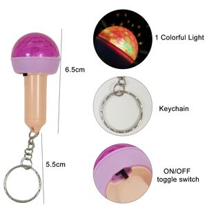 พวงกุญแจโปรเจคเตอร์คริสตัล LED ไฟฉายขนาดเล็ก แสงดาวกระพริบสีรุ้ง สำหรับงานแต่งงานและงานวันเกิด ของชำร่วยจำนวนมาก - Product Image 4