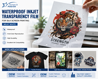 Film PET transparent professionnel pour impression jet d'encre, blanc laiteux, imperméable, film positif pour imprimante jet d'encre