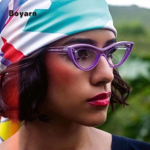 Boyarn Factory Cat Eye Anti Blue Light Lupa Gafas <span class=keywords><strong>de</strong></span> lectura Mujeres Señoras Marco <span class=keywords><strong>de</strong></span> computadora Gafas <span class=keywords><strong>de</strong></span> grado presbicia - Product Image 2