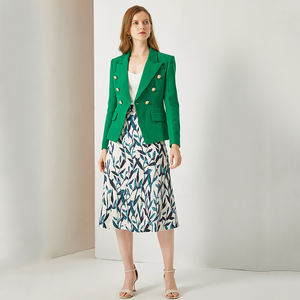 <span class=keywords><strong>Blazer</strong></span> Slim Fit per <span class=keywords><strong>donna</strong></span> vendita calda prezzo di fabbrica colore caramella verde Street Fall doppio petto <span class=keywords><strong>Blazer</strong></span> taglie forti - Product Image 3