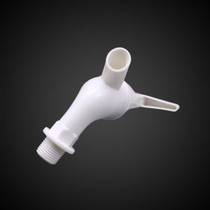 Robinet de cuisine en plastique à poignée en L, nouveau design, installation facile, blanc, en PP et ABS - Product Image 6