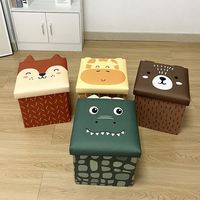 Klappbarer Aufbewahrungshocker mit Spielzeugkiste, Sofahocker und Nachttisch mit Stauraum