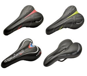 Nuevo sillín de bicicleta simple y ventilado, sillín de ciclismo de carretera, cojín transpirable de plástico/PVC suave para ciclismo - Product Image 1