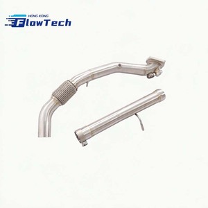 Tuyau de descente à haut débit en acier inoxydable SS304 avec bouclier thermique pour Jeep Wrangler 2.0T – Fixation directe par boulons - Product Image 3