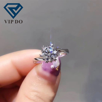 Bague personnalisée en or pur 9K 10K 14K 18K taille ronde 0,5 ct-6ct D-VVS diamant de laboratoire bijoux pour femmes bague de promesse bijoux de mode