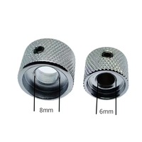 Accessoires d'instruments Guitare électrique Bouton de volume en métal double couche Bouton de volume des basses Capuchon de potentiomètre à deux couches