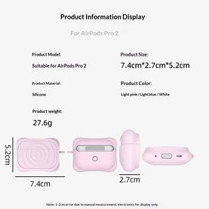 Funda Protectora para AirPods 4 y AirPods Pro 2, Color Sólido, Silicona, Patrón Ondulado, Funda Bluetooth para Apple - Product Image 6