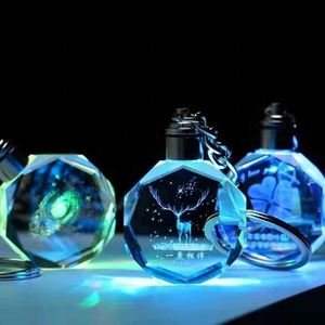 Llaveros LED Promocionales con Logotipo de Auto Personalizado, Llavero con Grabado Láser, Llavero Creativo de Cristal, Regalos Publicitarios - Product Image 3