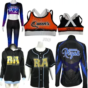 Cheer And Cheerleading Dance Athletics Practice Wear Tracksuit CustDancing Warm Up Sublimation Dance Team Wear Wholesale