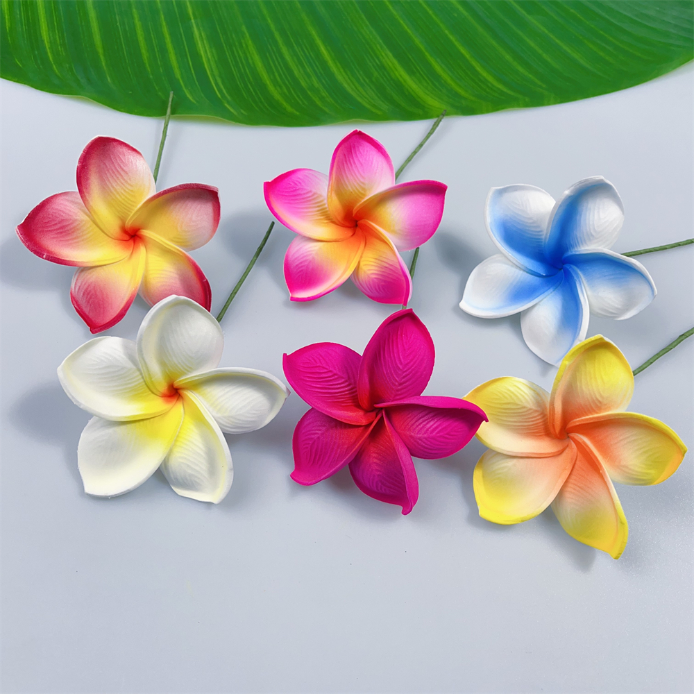 Tropical 8CM EVA Foam Artificial Plumeria Hair Pick