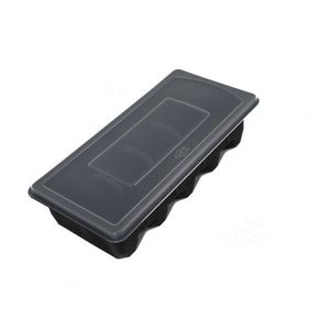 Quality plastic black PP frozen food tray with 5 hoeles for dumpling packaging