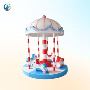 Manège durable pour enfants aux couleurs vives avec rotation fluide, lumières LED et musique, style ludique à thème de personnages - Product Image 5