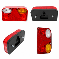 Kit de feux arrière multifonctions pour remorque, type ampoule, 12V, 4 fonctions : frein, clignotant, marche arrière, feux de position, pour remorques européennes de camping-cars