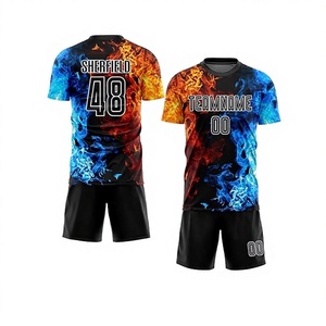Camiseta de Fútbol de Manga Corta con Cuello en V, Personalizada con el Nombre del Equipo, de Secado Rápido, Fabricada en Poliéster 100%, Gran Venta en Estados Unidos - Product Image 1