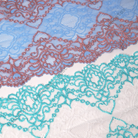 Nouveau tissu en dentelle jacquard en polyester et nylon multicolore en spandex, léger et de haute qualité pour vêtements féminins, mariages et mode.