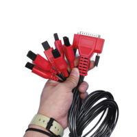 Câble d'impulsion de commande pour testeur d'injecteurs de carburant, interface OBD 12V DB25 femelle/2 broches, pour injecteurs Common Rail et diesel, 1000 mm, rouge