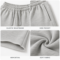 Shorts en molleton de coton pour homme avec imprimé floral 3D en mousse, taille élastique et cordon de serrage, style streetwear décontracté