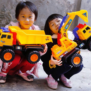 <b>Engineering</b> Vehicle Toy Excavator For Kids 4-6 Years Old <b>Plastic</b> Construction Truck With Inertial Function Unisex - Product Image 1