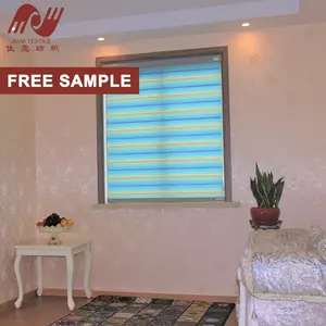 JIANI Mới Nhất Thiết Kế Tùy Chỉnh Con Lăn Xếp Li Vải Shades Văn Phòng Trang Trí Nội Thất Rèm 100% Polyester Zebra Rèm Cửa Sổ