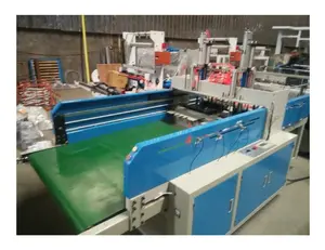 Máquina de fabricación de bolsas de camisetas de dos líneas, máquina automática de sellado de bolsas de corte de Wenzhou