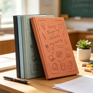Cuaderno de Diario A5 con Cubierta de Cuero PU y Logotipo Personalizado, Páginas Rayadas Ecológicas, para Uso Escolar y de Oficina - Product Image 1