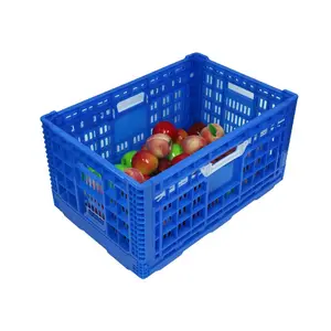효율적인 과일 및 채소 보관을 위한 공장에서 가장 많이 팔리는 접이식 플라스틱 상자