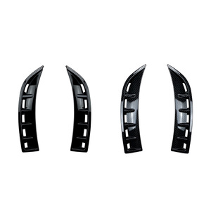 Canards avant pour Mercedes-Benz CLA-Class C118 CLA180 CLA200 2020-2023, texture en fibre de carbone noir piano, adhésif ABS - Product Image 2