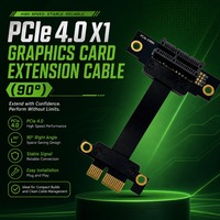 Câble Riser PCIe 4.0 X1 blindé, cordon d'extension GPU à angle droit inversé de 90 degrés, 16 Gbit/s, haute vitesse, flexible FPC, châssis ITX