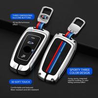 Nouvelle conception de coque de clé de voiture en alliage de zinc et silicone pour BMW X5 X6 E46 E60 E63 E65 X6 E83 E85 E90 E92