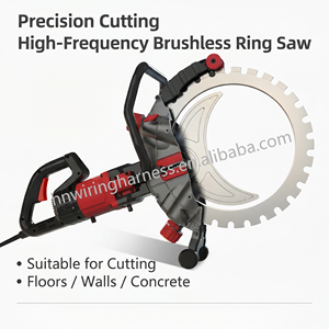 Scie à anneau électrique 220V pour béton, moteur en cuivre pur, coupe plongeante <span class=keywords><strong>sans</strong></span> surcoupe, profondeur de coupe maximale pour la découpe d'angles de blocs de pierre - Product Image 4